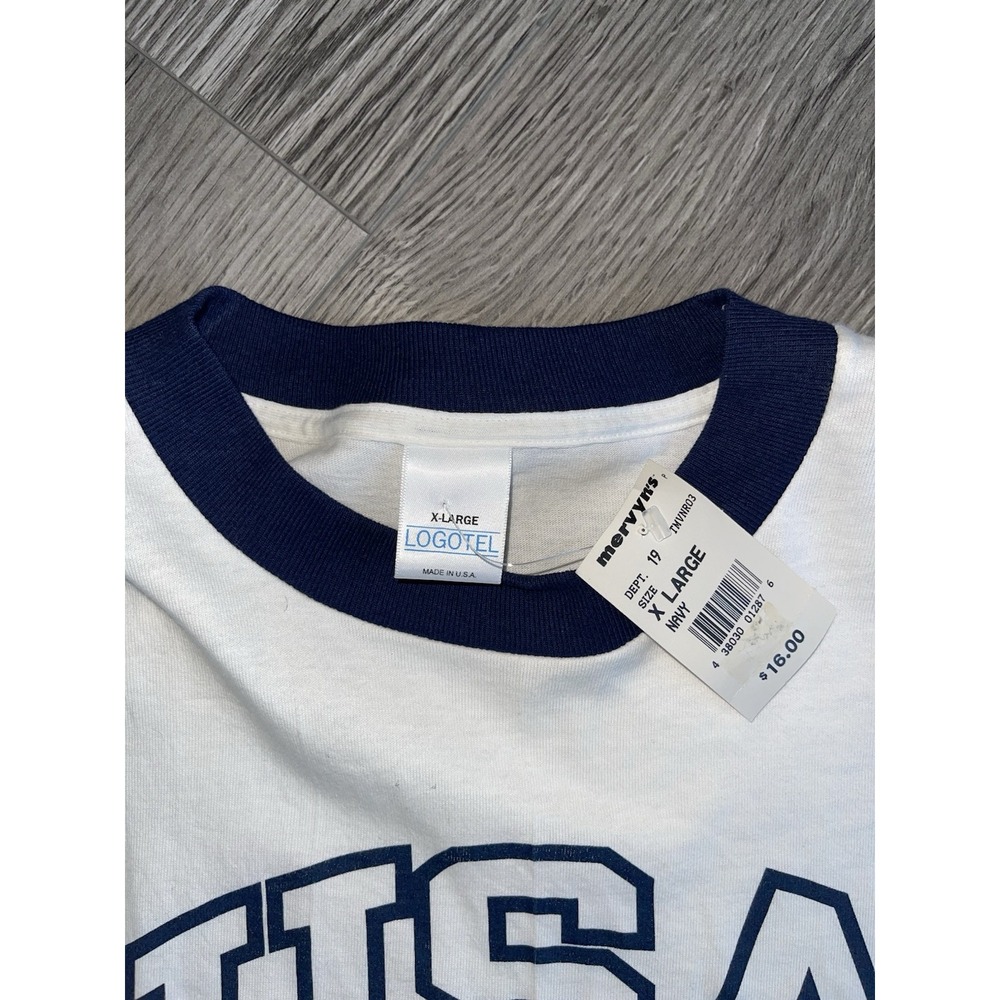 Vintage New With Tags Mervyn's Mens XL Team USA Cheetah Sports T- Shirt - Picture 5 of 7